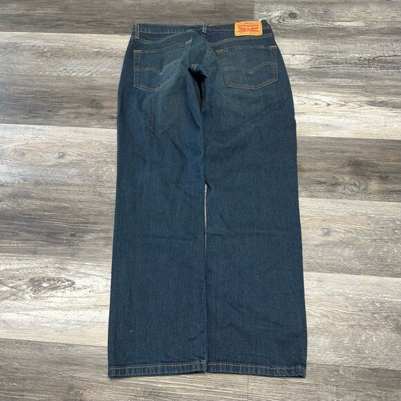 Levis‎ 541 Red Tab Faded Dark Wash Blue Mens 32 Athletic Fit Tapered Denim Jeans - Picture 1 of 11